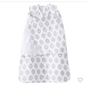 Halo Innovations Sleepsack 100% Cotton Swaddle Wrap  Tree Leaf Gray